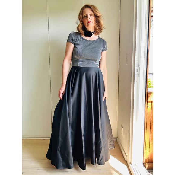 Vintage 90s Rampage Ball Gown Size 11/M-L Fit Full Length Prom Formal Large Bow - Picture 13 of 16